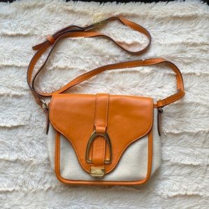 G.I.L.I. Leather/Canvas Crossbody Bag